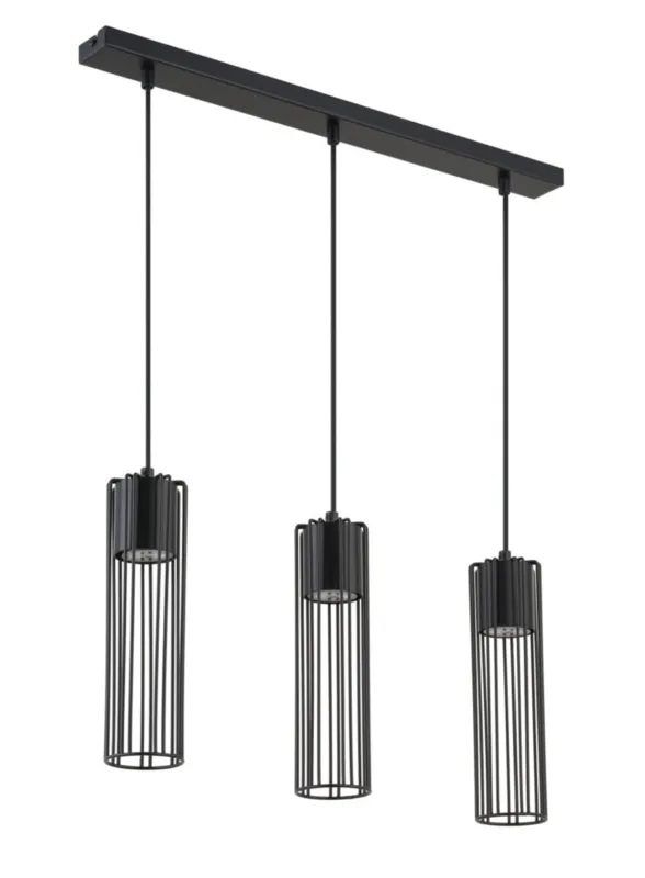 Bezpieczna płatność Lampa wisząca Fobia 3xGU10 prosta czarna 33453 Sigma