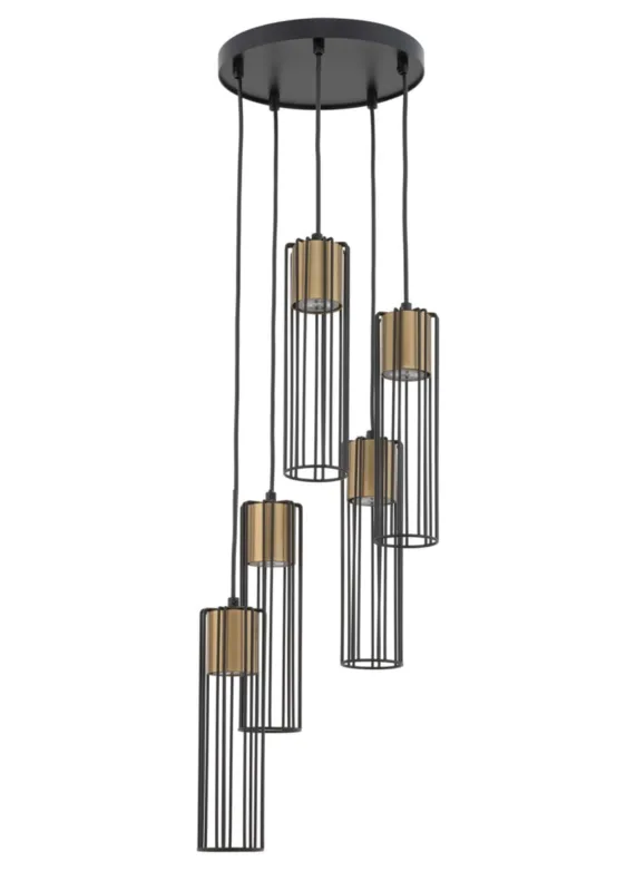 Lampa wisząca Fobia 5xGU10 koło czarna 33461 Sigma Tylko do końca tygodnia