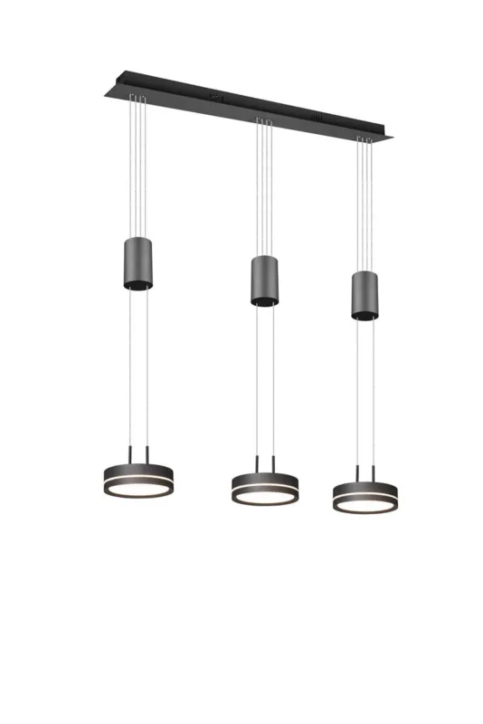 Lampa wisząca Franklin antracyt LED zintegrowany 326510342 - Trio Kup online