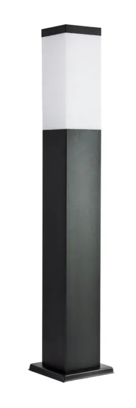 Lampa ogrodowa stojąca Inox Kwadratowa 40W IP44 czarna SS802-650 BL Su-Ma Ekspresowa dostawa