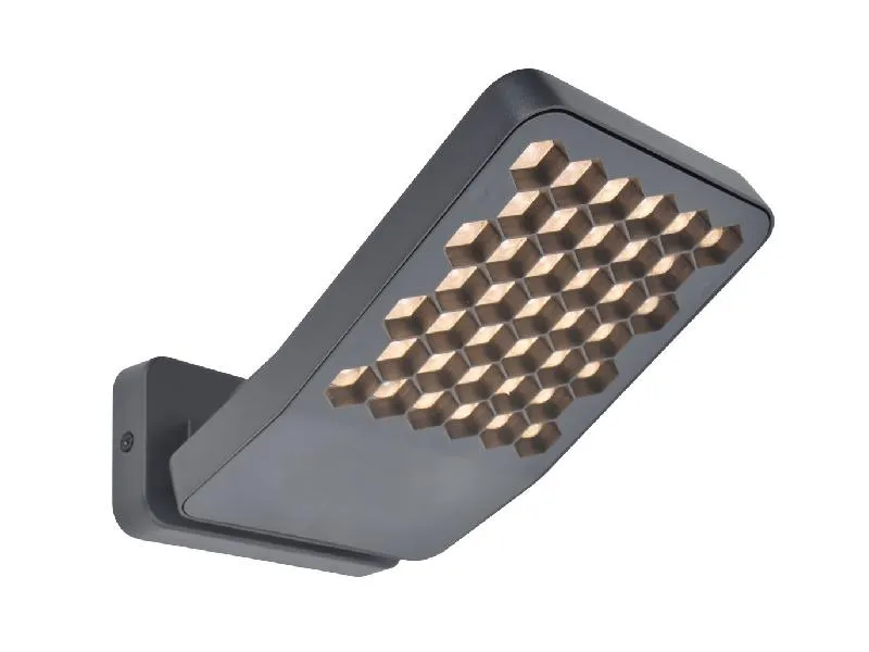 Kinkiet zewnętrzny Atlantis szary i odcienie szarości LED zintegrowany 7801605118 - Lutec Premium