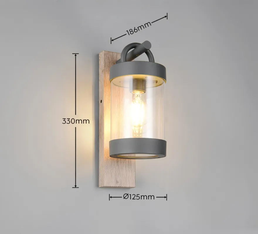 Oferta czasowa Kinkiet zewnętrzny Custyra Dl135204160 drewno jasne i ciemne E27 - Trio