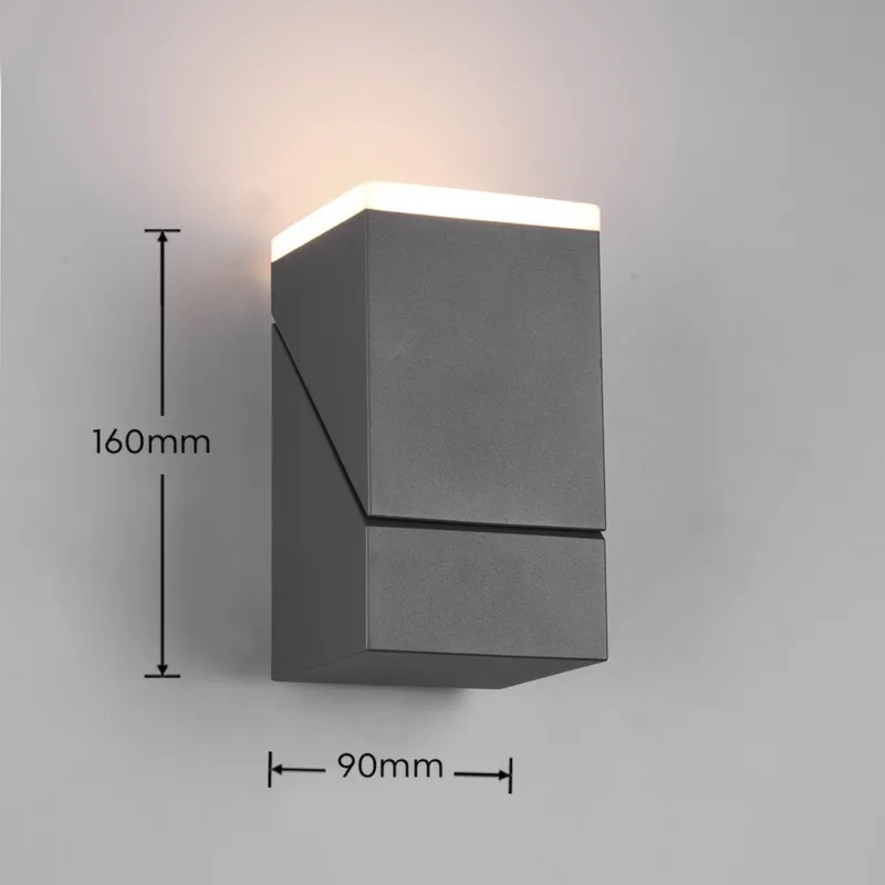 Kinkiet zewnętrzny Hador Dl142270660 antracyt LED zintegrowany - Trio Nowy