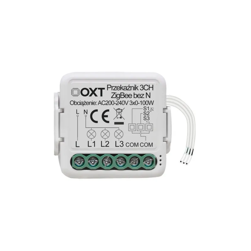 Przekaźnik Zigbee Oxt 3 Obwody Bez Żyły N Tuya Hit sprzedaży