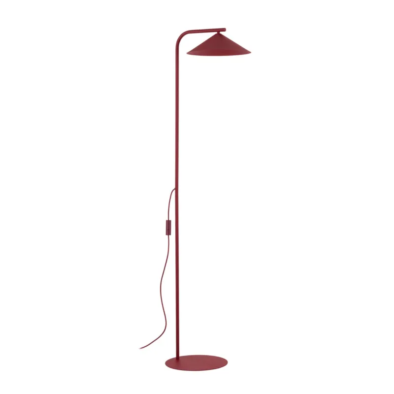 Czerwona lampa podłogowa do salonu 160cm wysokości, włącznik na przewodzie LUME 1xGX53 16214 TK Lighting Super okazja