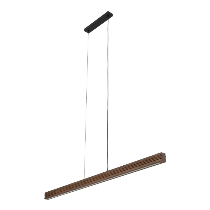 Drewniana, liniowa lampa wisząca w kolorze orzecha, idealna nad stół lub do biura 24W LED VIGA 11653 TK Lighting Kup teraz