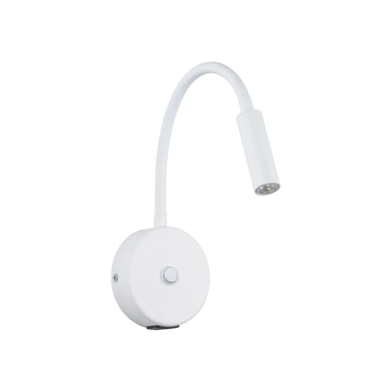 Hit sprzedaży Kinkiet Lagos biały z wbudowanym USB, regulacja ramienia na G9 10202 TK Lighting