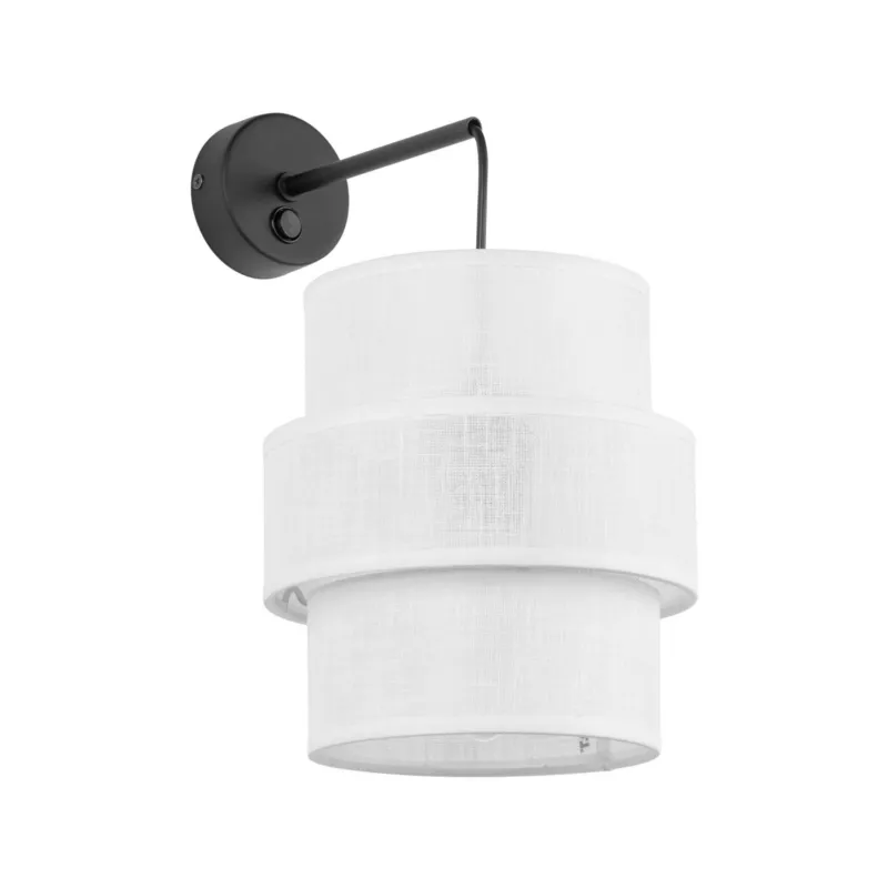 Kinkiet ścienny CALISTO z białym podwójnym kloszem E27 do sypialni 5956 TK Lighting Super okazja
