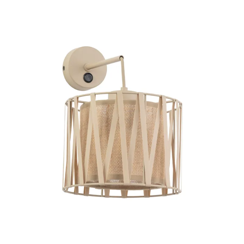 Kinkiet w stylu boho z włącznikiem i jutowym abażurem HARMONY Sabia 1xE27 11462 TK Lighting Łatwy zwrot