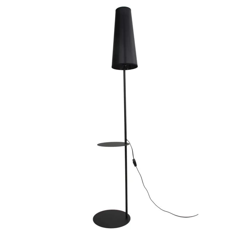 Tylko do końca tygodnia Lampa podłogowa czarna z półką 170cm 1xE27 ZING kolor Czarny 5959 TK Lighting