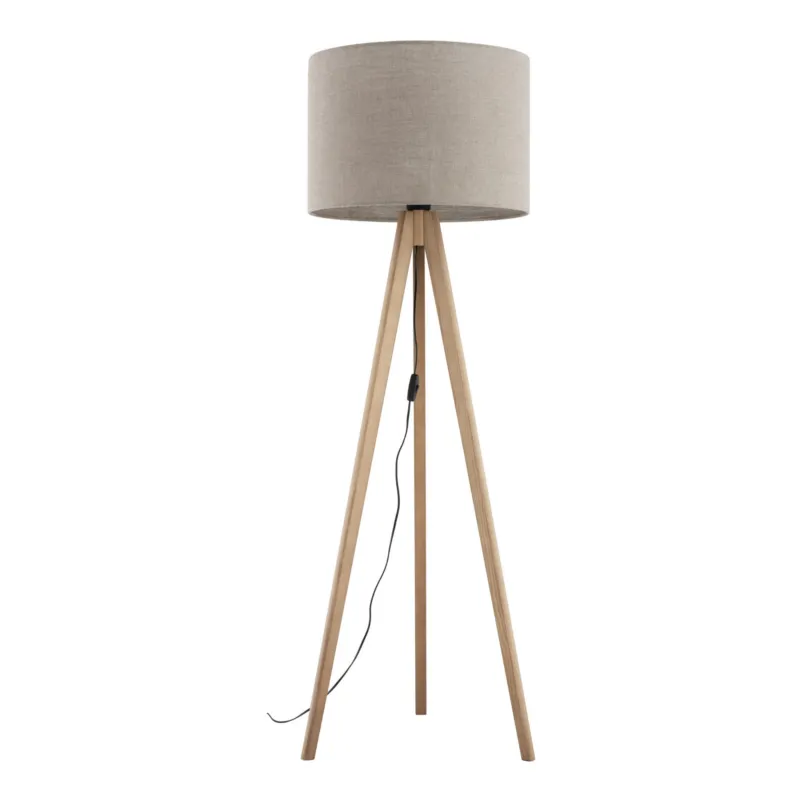 Szybka dostawa Lampa podłogowa GRAND SOSNA z lnianym kloszem, klasyczny trójnóg 16021 TK Lighting