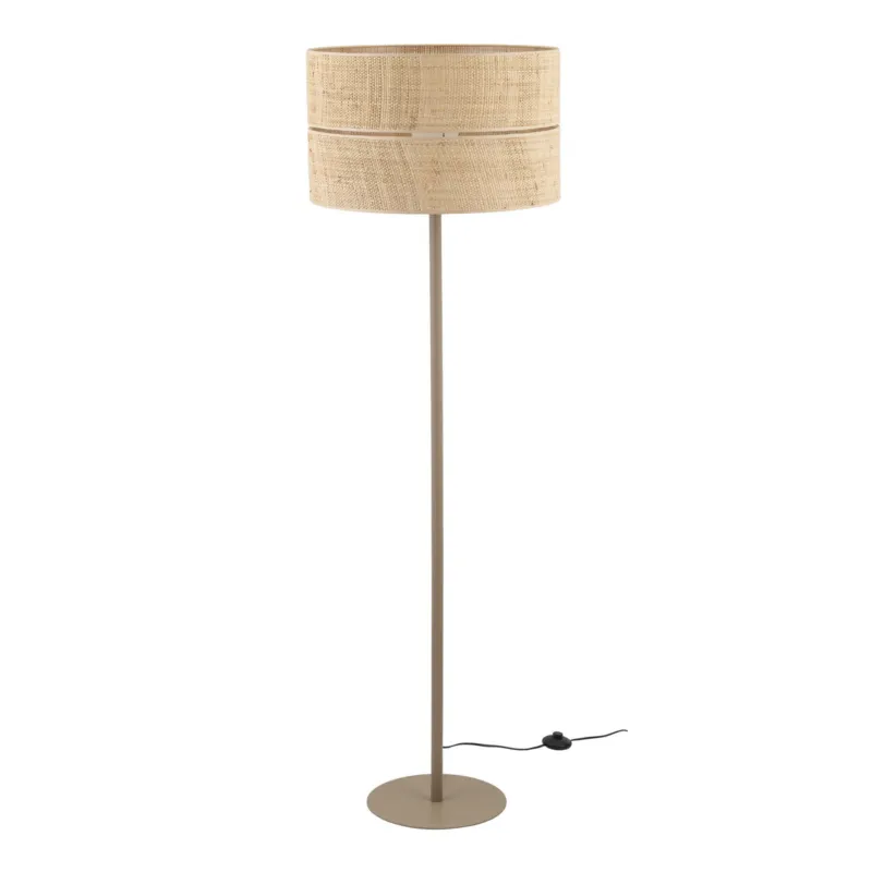 Zamów teraz Lampa podłogowa w stylu boho ze słomkowym abażurem z rafii 159cm CALMA 1xE27 16181 TK Lighting