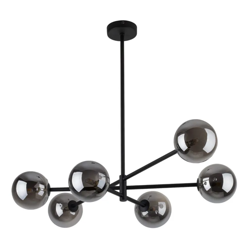 Bestseller Lampa podsufitowa na sztywnym zwisie SARIUS szklane grafitowe klosze 6236 TK Lighting