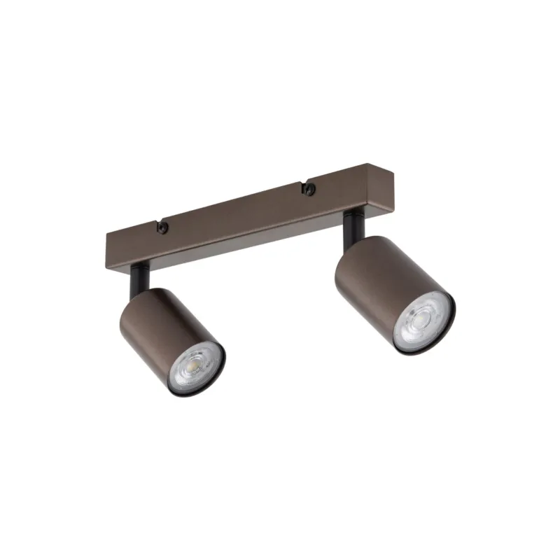 Zniżka Lampa sufitowa brązowa 2x reflektorki na listwie TOP BROWN 6180 TK Lighting