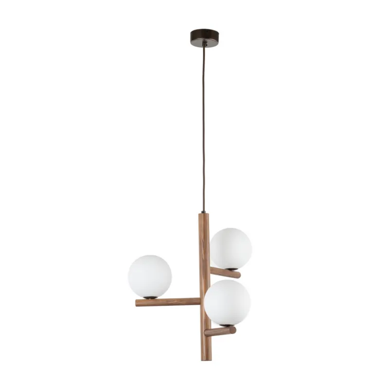 Lampa sufitowa do salonu ESTERA WOOD ORZECH, szklane klosze na G9 10271 TK Lighting Tani