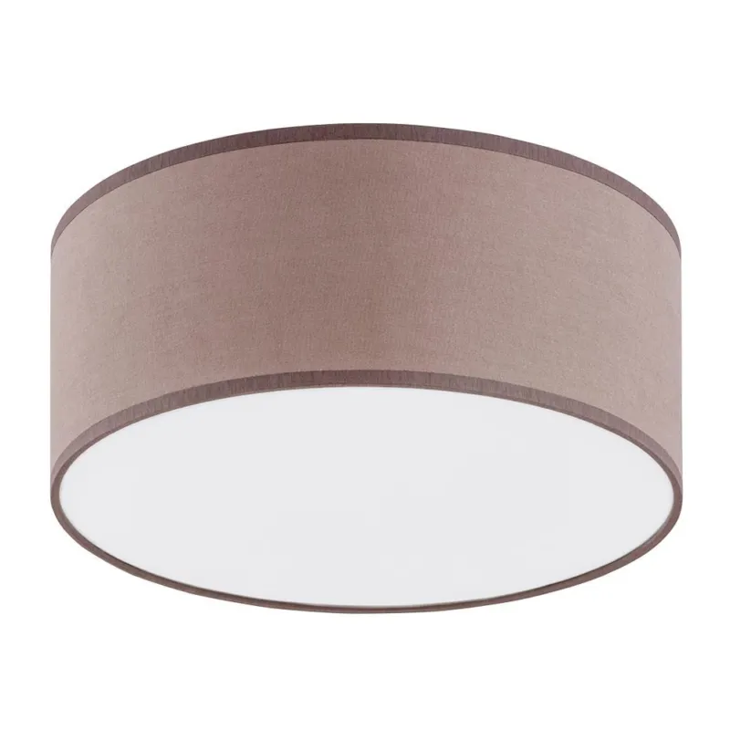 Oferta limitowana Lampa sufitowa okrągła z abażurem w kolorze cappuccino i białą blendą RONDO CAPPUCCINO 3337 4xE27 TK Lighting