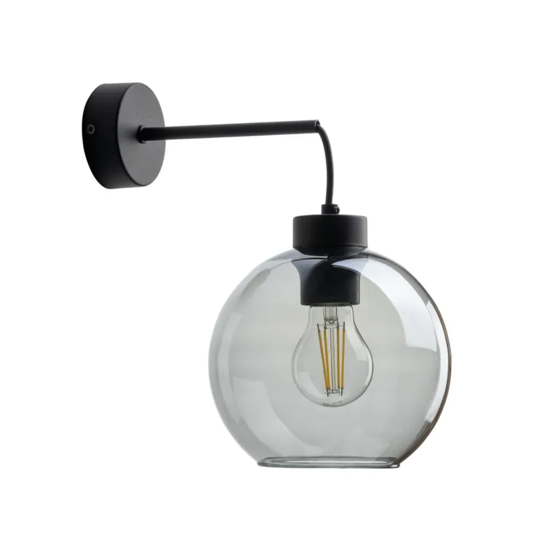 Lampa ścienna z grafitowym szkłem CUBUS GRAPHITE na E27 10243 TK Lighting Rabat