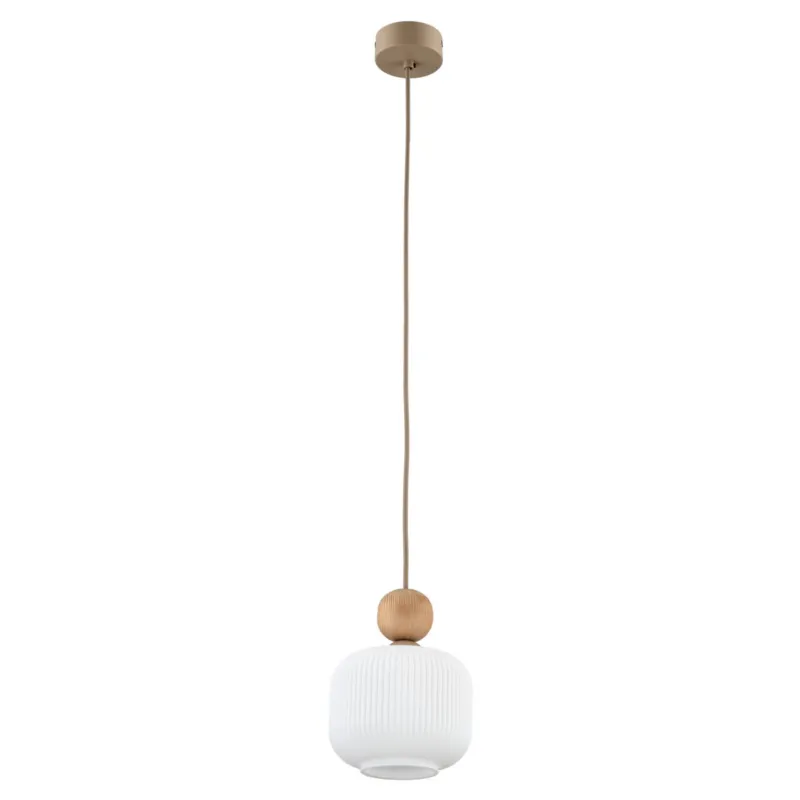 Wyprzedaż Lampa wisząca BALLO z ryfowanym szklanym kloszem w stylu GLAMOUR na E14 11049 TK Lighting
