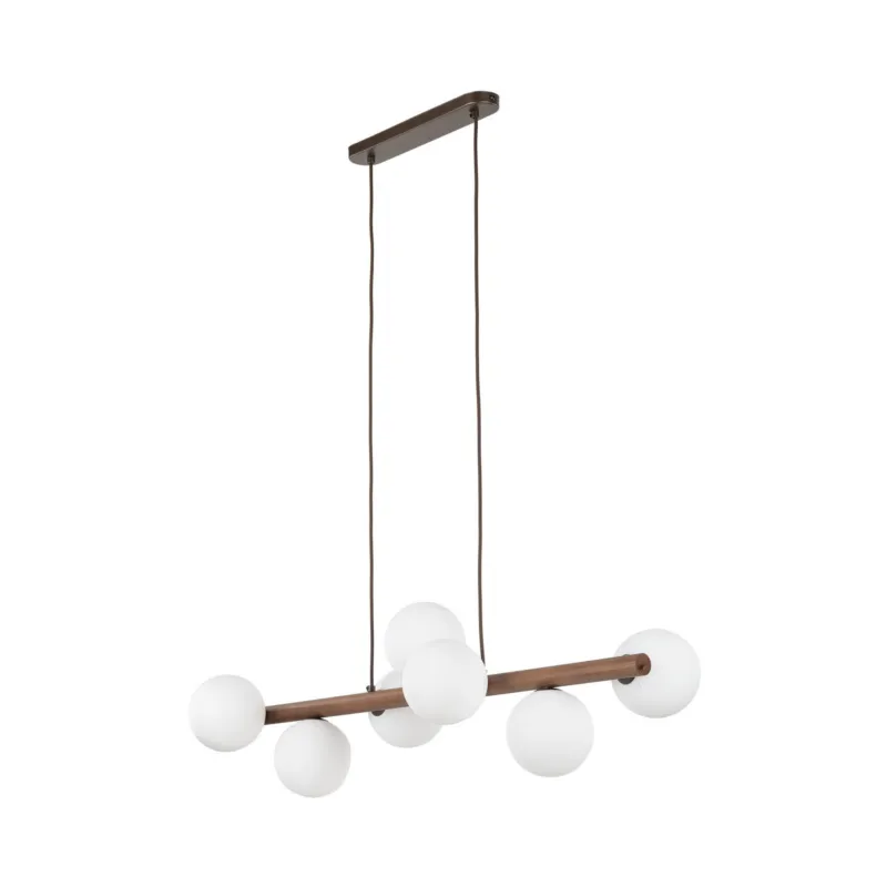 Oferta limitowana Lampa wisząca ESTERA WOOD ORZECH 7 kloszy idealna do jadalni, salonu 10272 TK Lighting