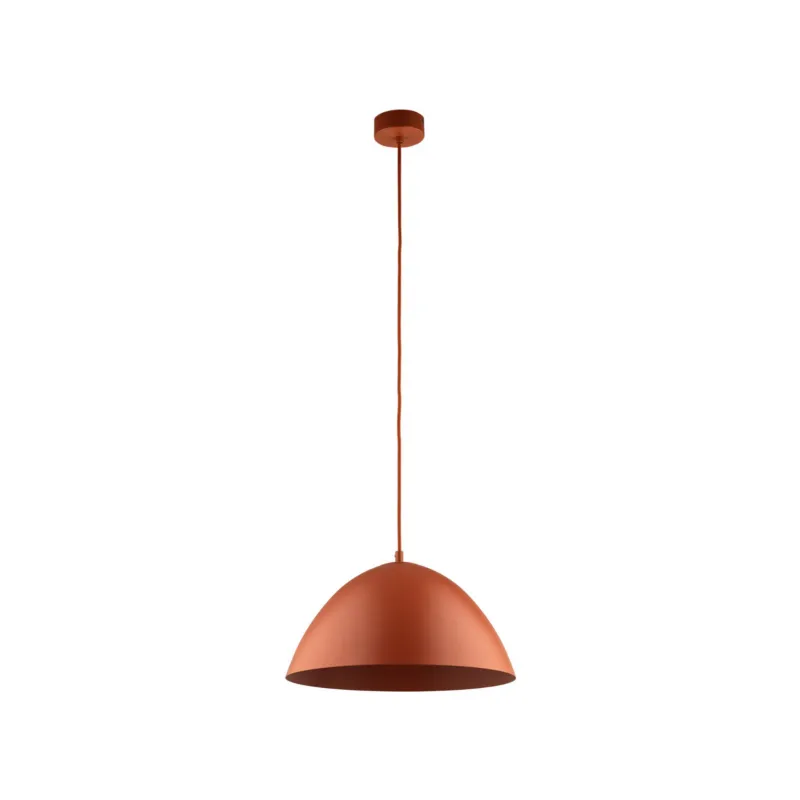 Obniżka ceny Lampa wisząca FARO w kolorze ceglanym, klosz w kształcie kopuły na E27 10259 TK Lighting