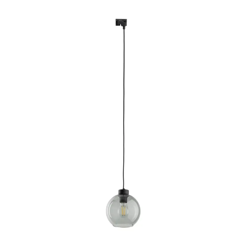 Bezpieczne zakupy Lampa wisząca grafitowy szklany klosz system 1 fazowy TRACER CUBUS 10666 TK Lighting