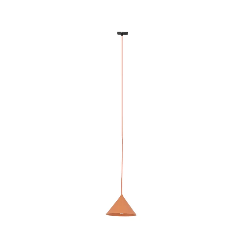 Wysoka jakość Lampa wisząca na szynoprzewód 1-fazowy pomarańczowy stożek TRACER 1xE27 11685 TK Lighting