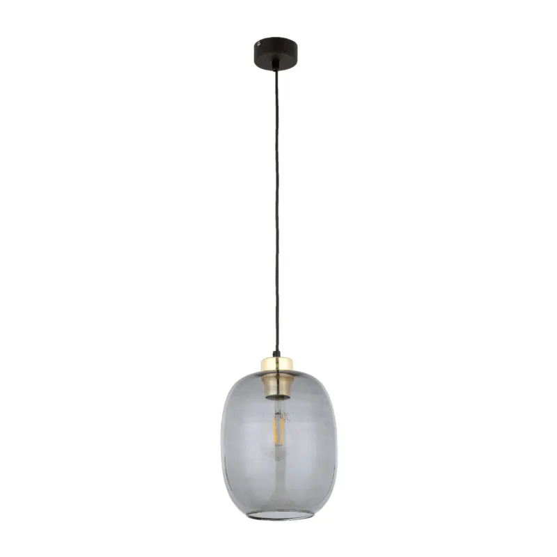 Lampa wisząca OMEGA czarno złota z szklanym kloszem do sypialni 4572 TK Lighting Ostatnia szansa