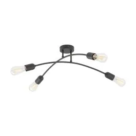 Darmowy zwrot HELIX BLACK LAMPA SUFITOWA 4 PŁ