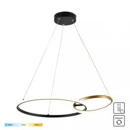 Ostatnia szansa ZUMALINE 20002P-GD RANDO LED 36W 2000LM 3000K-4000K-6000K CZARNO/ZLOTY WISZACA