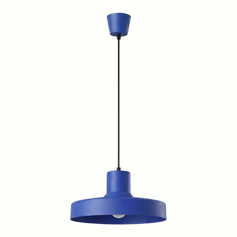 Lampa sufitowa retro niebieska wisząca BILO ultramaryna E27 Sollux Niska cena