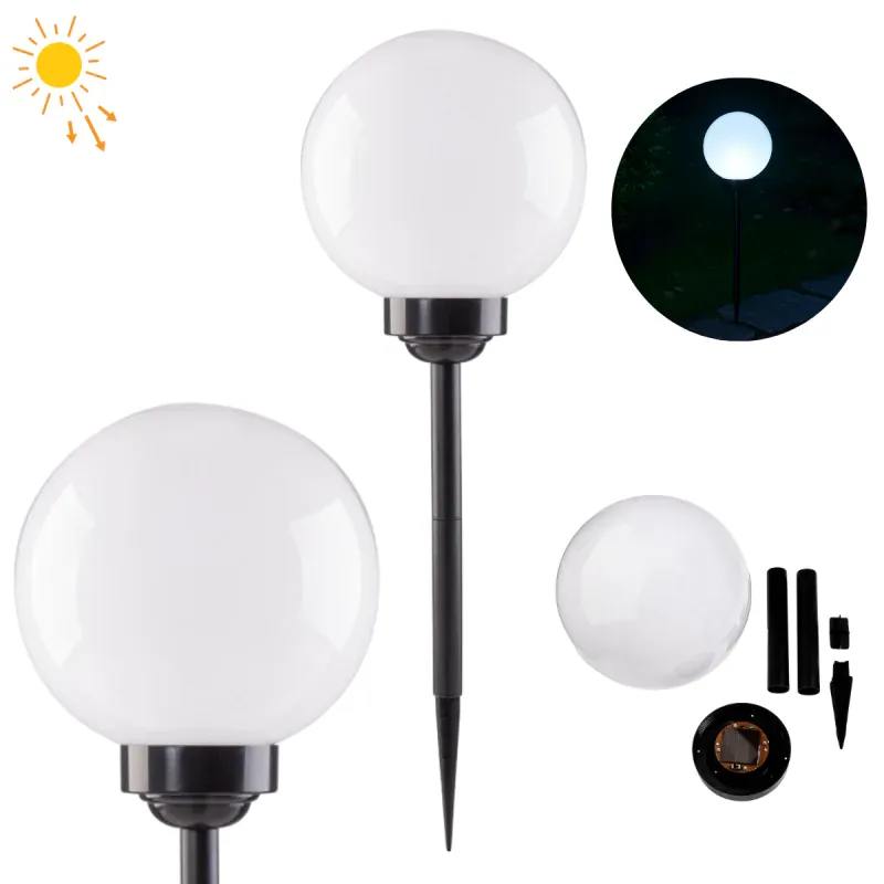 Okazja Lampa Solarna Ogrodowa KULA LED 15cm Wbijana