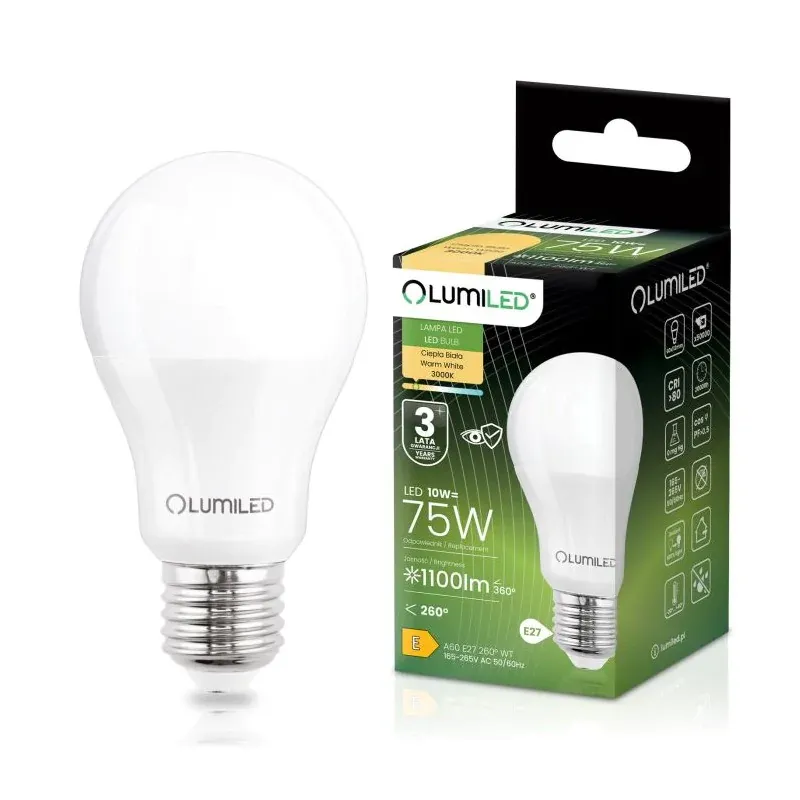 Bestseller Tania żarówka LED E27 10W-75W 1100lm 3000K ciepła LUMILED