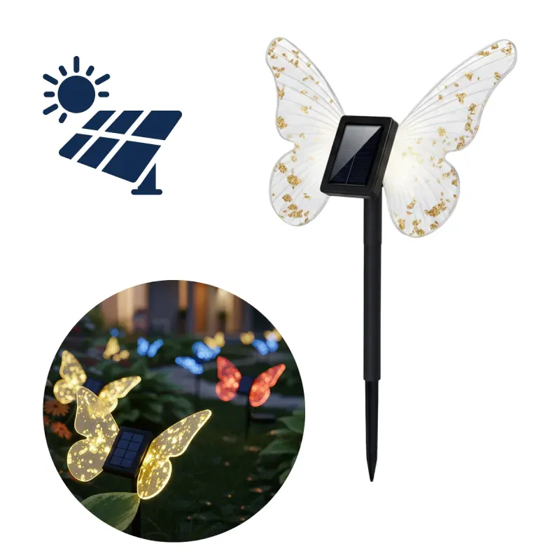Ograniczona ilość Lampa solarna w kształcie motyla z kolorowym światłem