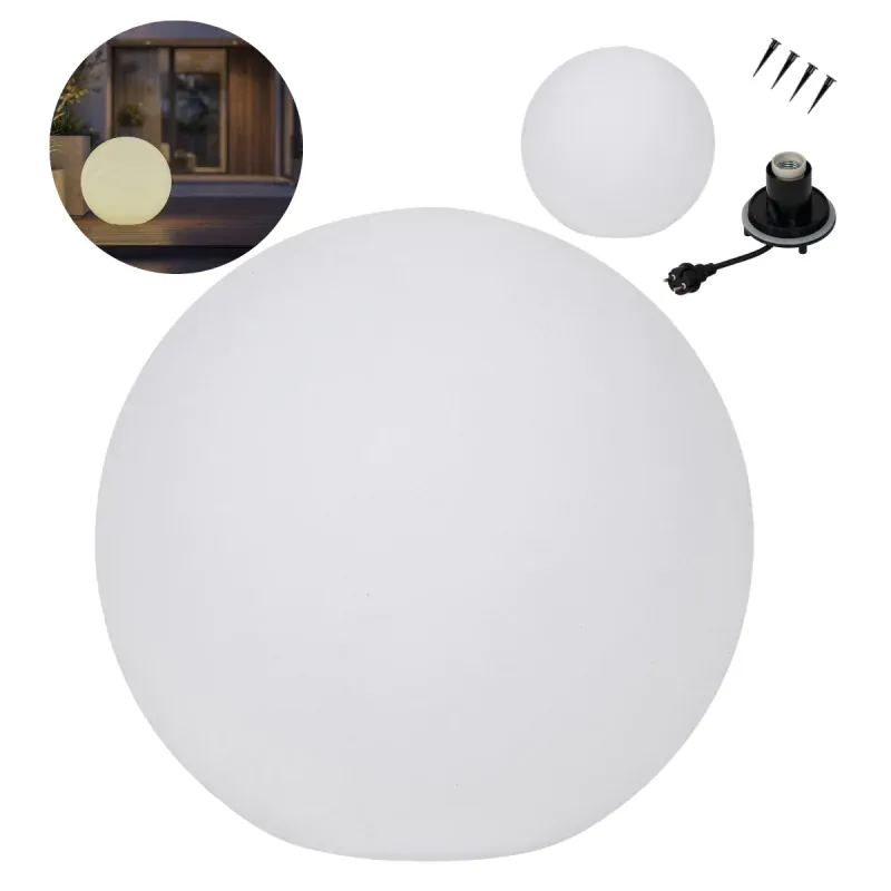 Lampa ogrodowa kula mleczna IP 65 E27 STONO 50 cm KANLUX Do wyczerpania zapasów