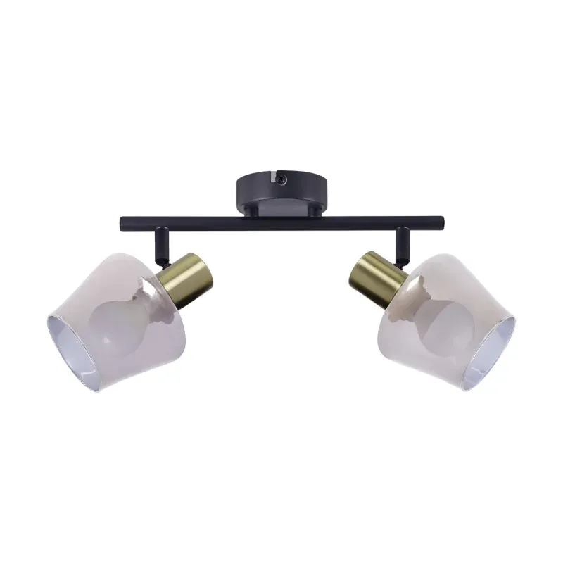 Lampa Ścienno-sufitowa podwójna czarno-złota w stylu Glamour do salonu Hit cenowy