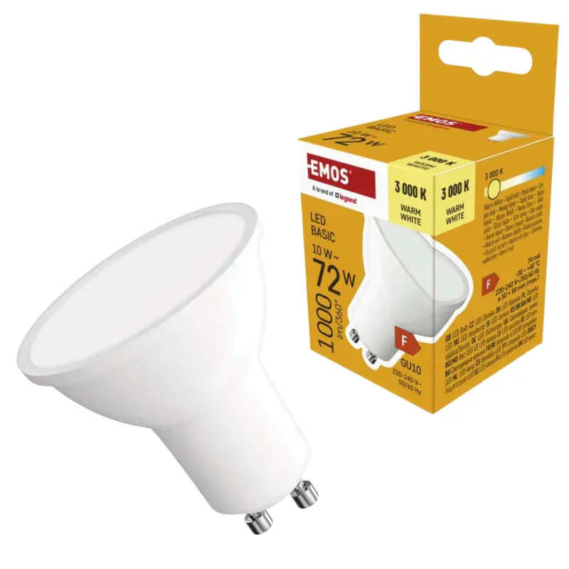 Mocna żarówka LED GU10 ciepła MR16 10W EMOS Tani