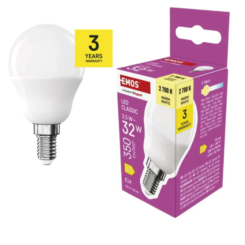 Ostatnie sztuki Żarówka LED Świeczka E14 do lampek nocnych 2,2W neutralna EMOS