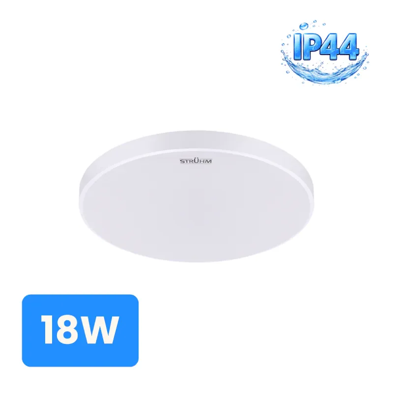 Okazja Lampa LED do łazienki sufitowa 18W z neutralnym światłem IP44 04953 DOWBOR IDEUS