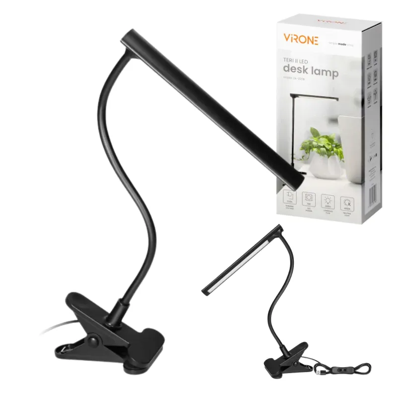 Oferta Lampka Biurkowa Czarna Szkolna LED do nauki z klipsem