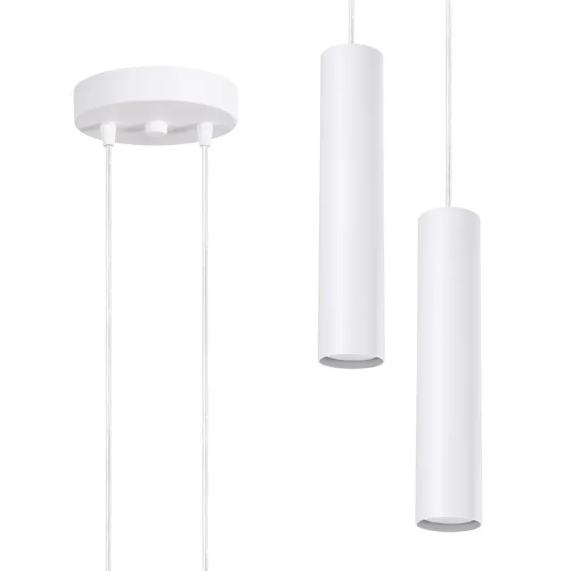 Szybka dostawa Lampa wisząca Białe tuby sufitowe zwis podwójny Gu10 LAGOS SL.1868 Sollux