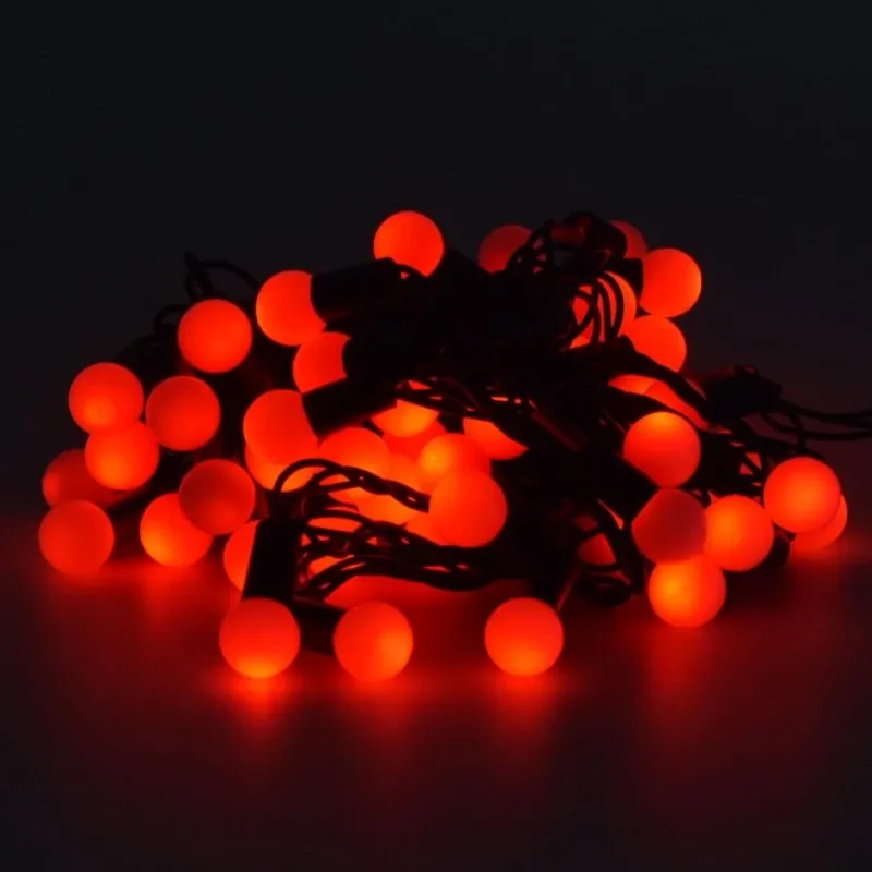 Zamów teraz Lampki choinkowe czerwone kuleczki na choinkę 50LED RED 3W 5m INQ