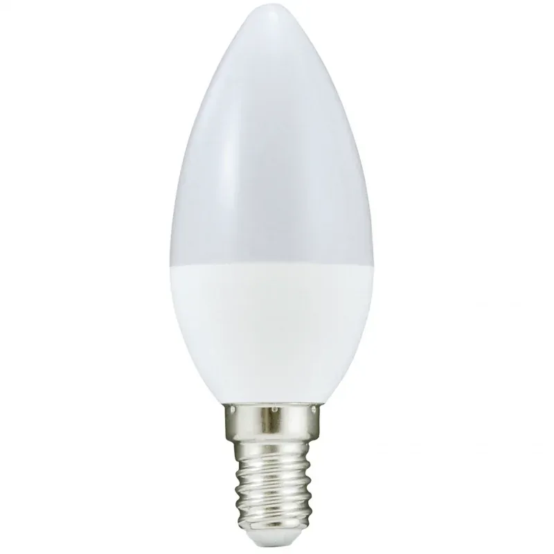Mleczna żarówka LED E14 świeczka 5,5W ciepła 3000K 480lm 303189 POLUX Popularny