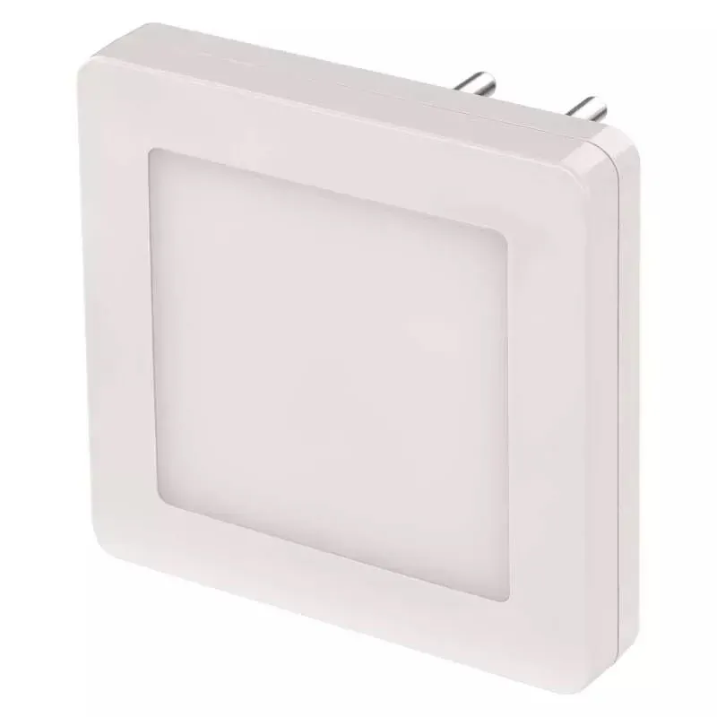 Nowość P3316 Lampka nocna led do gniazdka kwadrat z czujnikiem zmierzchu EMOS