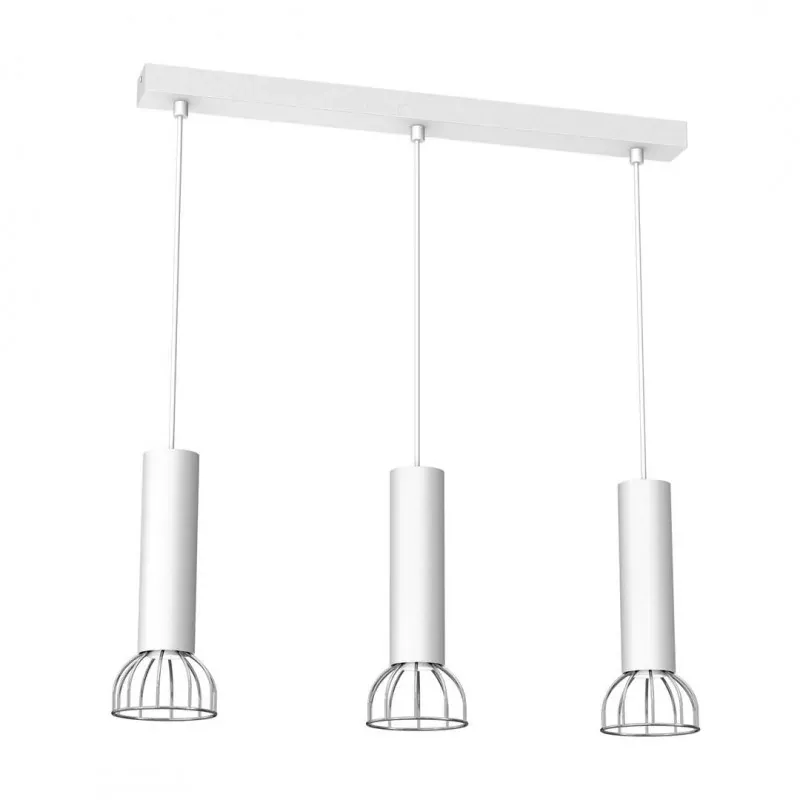 Wyprzedaż Lampa wisząca biała o wys. 30 -90 cm 3xGU10 mini DANTE MLP7366 EKO-LIGHT