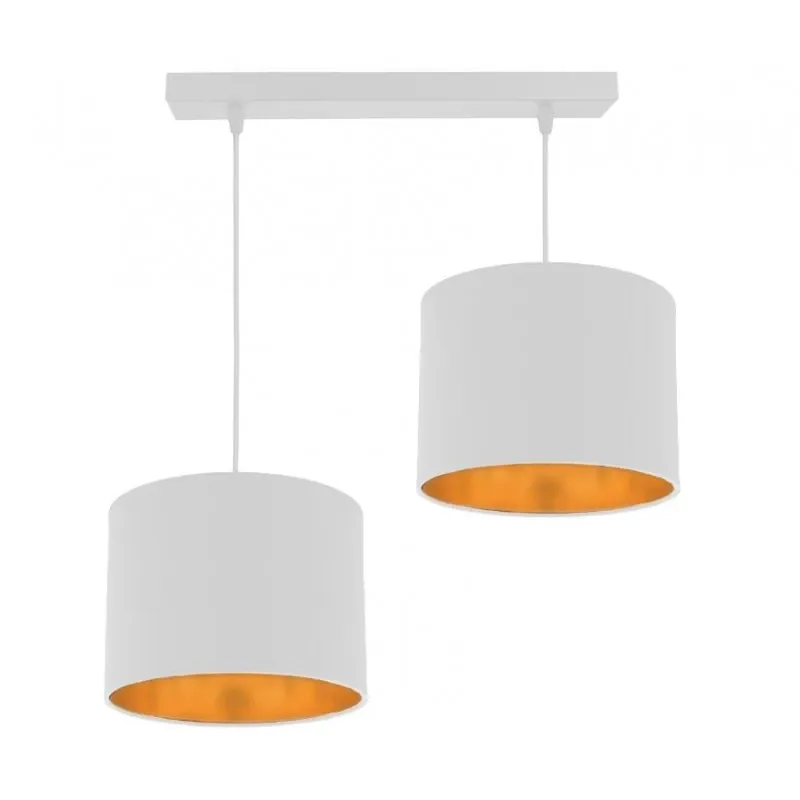 ATLANTA LAMPA WISZĄCA BIAŁY 2X40W E27 ABAŻUR BIAŁY Łatwy zwrot