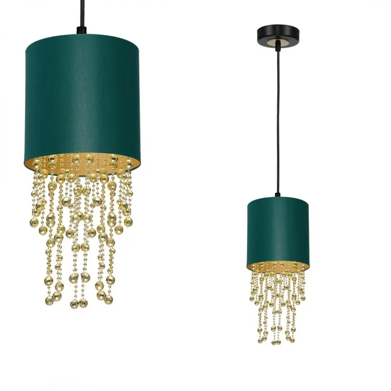 Promocja Lampa wisząca ALMERIA GREEN/GOLD 1xE27