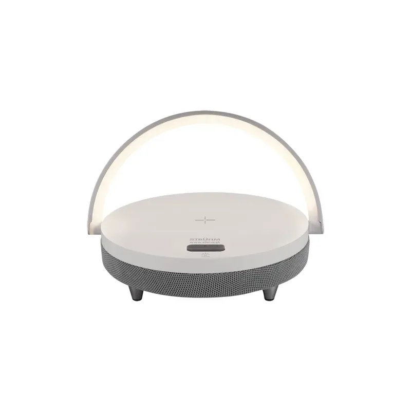 Lampka z funkcją bezprzewodowego ładowania telefonu i głośnikiem bluetooth SATURN 03864 IDEUS Nie przegap