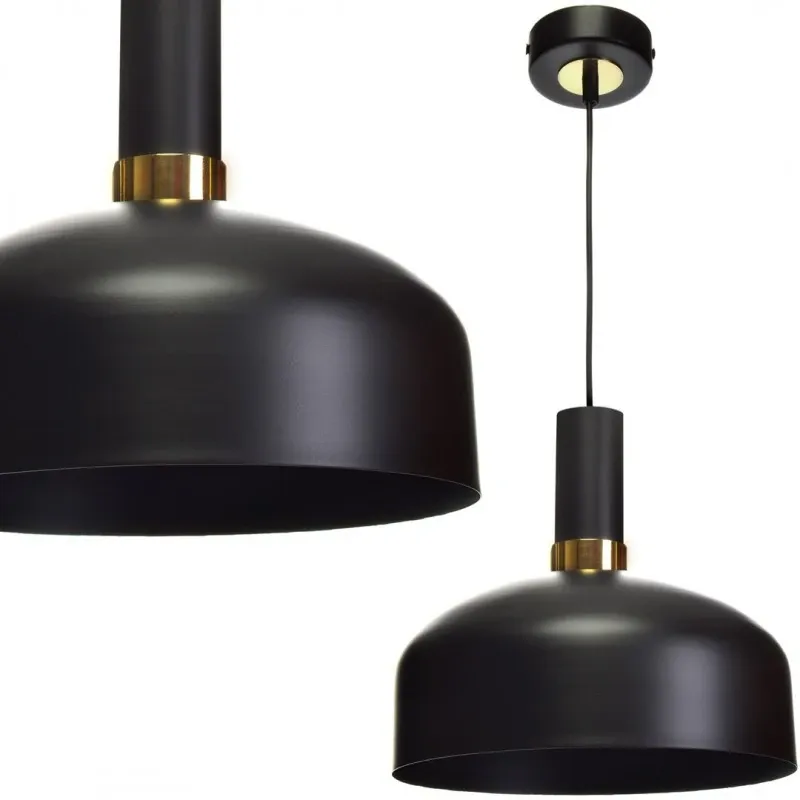 Hit sprzedaży Lampa wisząca MALMO BLACK/GOLD 1xE27