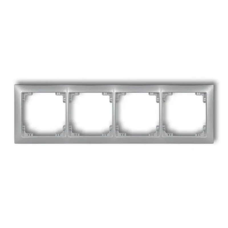 Poczwórna ramka srebrna metaliczna 7DRSO-4 DECO SOFT KARLIK Ograniczona ilość