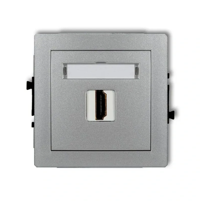 Srebrne gniazdo HDMI pojedyncze 7DHDMI-1 DECO KARLIK Wybór klientów